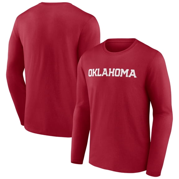 Men's Crimson Oklahoma Sooners Arch Long Sleeve T-Shirt