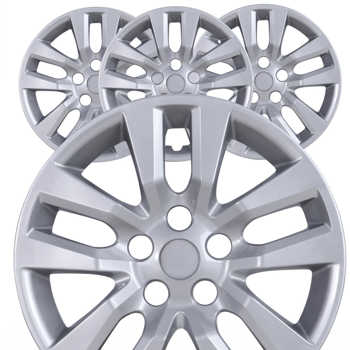 16" Set of 4 Hubcaps Wheel Rims Cover Fit for 2013-2018 Nissan Altima Sedan Compatible with Steel Wheels Snap on Installation(16-inch,Lacquer)