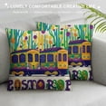 thumbnail image 3 of PHYHOO  Happy Mardi Gras BusThrow Pillow Cover, Holiday Party Cushion Case Decoration for Sofa Couch, 3 of 5