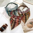 thumbnail image 2 of Boho Hair Bandanas Head Kerchief - 3Pcs Elastic Hair Scarves Headband with Fringe Trim Ethnic Bandana Headband Hair Kerchief, 2 of 5