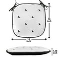 thumbnail image 5 of Sea Animals Chair Seating Cushion Set of 6, Pattern of Shark Fins Speedy Fish Hunting Minimalistic Design Art Print, Seat Pads for Office with Anti-slip Backing, 16"x16", White Black, by Ambesonne, 5 of 7
