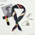 thumbnail image 3 of Korean version 50x50cm scarves small Kerchief Fashion Handle Bag Ribbon all-match Airline stewardess decoration scarf Party Gift, 3 of 4