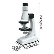 Microscope for Beginners - 200X to 1000X with LED, Metal Base, and Specimen Kit for Student Science Discovery