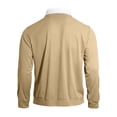 thumbnail image 5 of XIAOCHA Waffle Knit Quarter Zip Polo For Men Oversized Long Sleeve Contrast Collar Polo Tops Comfy Casual Office Wear Polos, 5 of 5