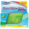 DenTek Floss Picks + Case On-The-Go Mint Flosser, Colors May Vary 12 ea