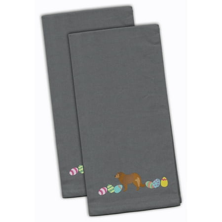 

Carolines Treasures CK1621GYTWE Brown Caucasian Shepherd Easter Gray Embroidered Towel Set of 2 19 X 25 multicolor