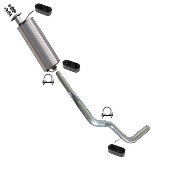 Northeastern Exhaust Muffler & Tail Pipe Fits 2003-2008 GMC Savana 1500 4.3L & 5.3L - Direct Fit | Stainless Steel System Kit