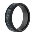 thumbnail image 2 of Brilliance Fine Jewelry Men's Black & Blue Carbon Fiber Inlaid Ring in Black Tungsten - Wedding Band, 2 of 4