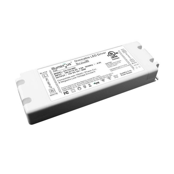 Transformateur de Pilote LED DC DC Dimmable 12V 60W Approuvé UL