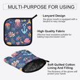 thumbnail image 3 of Yayeee Oven Mitts and Pot Holder Set of 2 Heat Resistant Kitchen Gloves Baking Hot Pad, Pink Jellyfish, 3 of 5