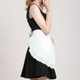 thumbnail image 5 of Jiibva Ruffled Maid Apron White Waitress Apron Adjustable Half Apron Maid Costume Accessory for Restaurant Hotel Coffee Shop, 5 of 7