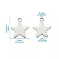 thumbnail image 2 of U8MO 200pcs 304 Stainless Steel Metal Star Pendants Stamping Blank Tag Charms 15x13mm, 2 of 9