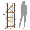 thumbnail image 2 of Estantería Furologee de 6 niveles, industrial, rústica, marrón, 2 of 9