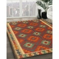 thumbnail image 3 of Ahgly Company Machine Washable Indoor Round Contemporary Red Area Rugs, 4' Round, 3 of 7