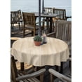 thumbnail image 2 of Outdoor Tablecloths with Umbrella Hole & Zipper, Orange Brown Round Tablecloths 60 Inch, Modern Abstract Art Ombre Striped Waterproof Table Cloth, Patio/Pool/Picnic Table Covers, 2 of 8