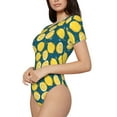 thumbnail image 2 of Easygdp Lemon Women's One-Piece Swimsuit Slim Fit Crew Neck Bodysuit Athletic Swimwear with Concealed Buckle - Large, 2 of 9