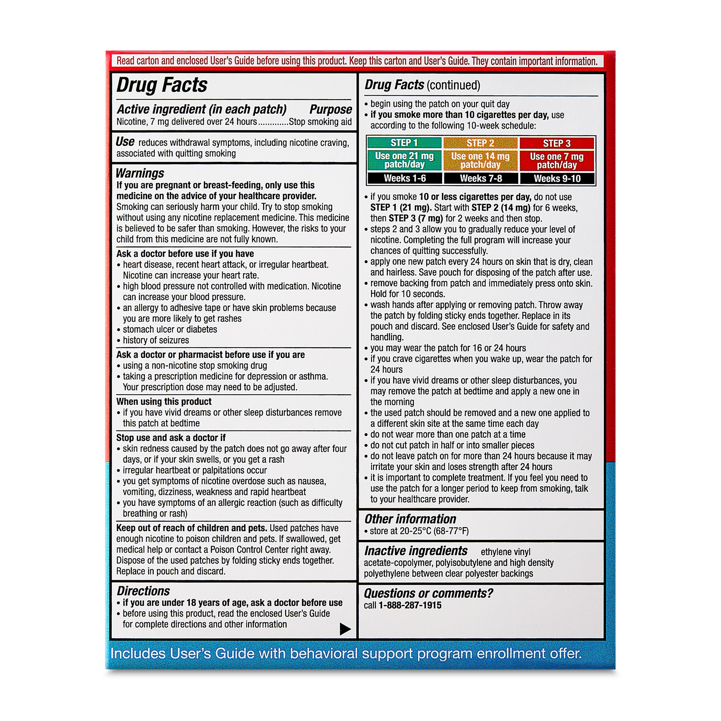 Equate Nicotine Transdermal System Step 3 Clear Patches, 7 mg, 14 Count, Compare to Nicoderm® CQ® Active Ingredient