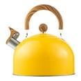 thumbnail image 1 of Whistling Kettle Tea Wder con manejo de madera de cuello de cocina de mango plegable 2.5 L fabricante de té de hervidor de agua para acampar la pesca, 1 of 8