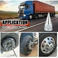 thumbnail image 5 of 33mm x 4 3/4" Chromed Spike Lug Nuts Covers Push on,ABS Chrome Plastic Caps Pointed Push-on Lug Nut Cover for Semi Trucks Trailers, Pack of 60 PCS, 5 of 7