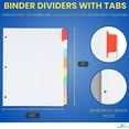 thumbnail image 3 of 1InTheOffice 8 Tab Dividers For 3 Ring Binder, Big Tab Write On & Erase Durable Plastic Binder Dividers , 8 Colored Tabs , 2 Sets, 3 of 8