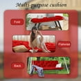 thumbnail image 3 of Outdoor Cushions for Patio Furniture, 4" Thick Waterproof Porch Swing Cushions Replacement with Backrest, 2-3 Seater Bench Cushion（Red,40*40in）, 3 of 7