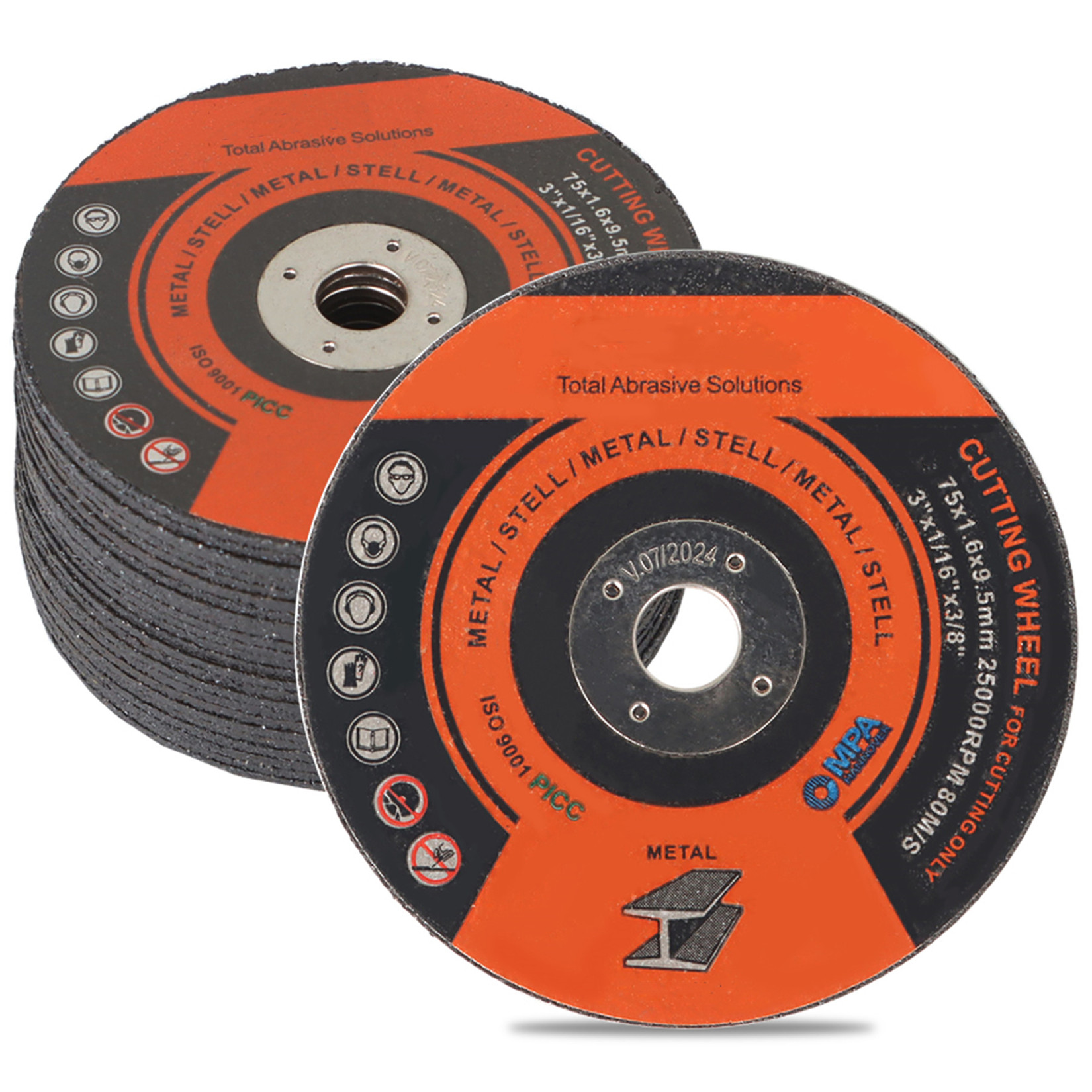 Handdo 25PCS Angle Grinder Cutting Wheel 3 in x 1/16 in x 3/8 in Cut