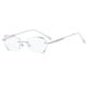 thumbnail image 5 of Exquisitas gafas de lectura con luz azul brillante con incrustaciones de diamantes, elegantes y de moda para mujeres, gafas de lectura con borde sin marco, 5 of 5
