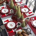 thumbnail image 3 of 10 Uds. De sombreros navideños de Papá Noel, soportes para cubiertos, mesa de cena para fiesta de Navidad, suministros de decoración, decoración de cubiertos, 3 of 5