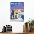 thumbnail image 2 of Alaska, Polar Bear at Sunrise (12x18 Aluminum Art, Indoor Outdoor Metal Sign Decor), 2 of 5