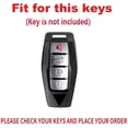 thumbnail image 2 of Key Fob Cover Compatible with Mitsubishi Outlander 2021-2025 4 Button Keychain Case Holder Protector,short-Black, 2 of 8