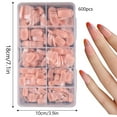 thumbnail image 2 of 600x Full Cover Stick on Nail Artificial Nails French Tip False Nails Press On Nail Ballerinas False Nails for Woman, 2 of 13