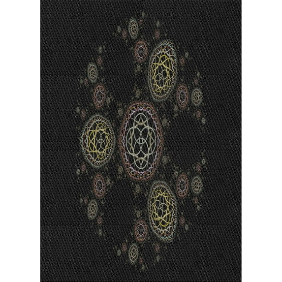 Ahgly Company Indoor Rectangle Patterned Gray Novelty Area Rugs, 8' x 12'