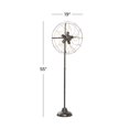 thumbnail image 4 of DecMode 55" 5 Light Vintage Fan Shape Bronze Floor Lamp with Black Metal Shade, 4 of 15