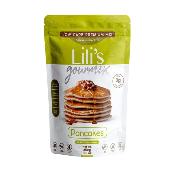 Lili’s Gourmix Pancake Mix Low Carb Keto Friendly, Sugar & Gluten Free, 8.8 oz