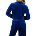 thumbnail image 4 of Jess by Meiko Conjuntos de Ropa para Mujeres Chaqueta con Cremallera de Mangas Largas con Pantalones 2 Piezas Conjunto de Chándal de Terciopelo S Azul Real, 4 of 6