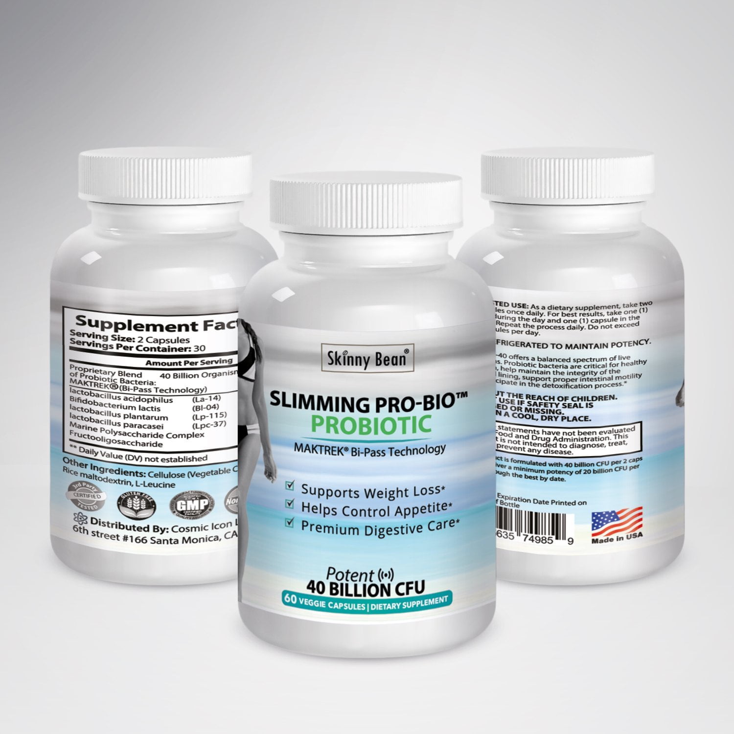 Womens Probiotic by Skinny Bean Probiotics best for Slimming