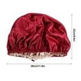 thumbnail image 2 of ORDDIART Enveloppe pour Cheveux en Satin pour Dormir 1 Pcs Rouge Foncé à Double Couche, 2 of 5