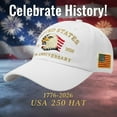 thumbnail image 3 of U.S.A. 250th Anniversary Commemorative Hat, Embroidered Adjustable 250 Anniversary USA Hat, Patriotic Bald Eagle Baseball Cap, 3 of 6