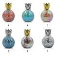 thumbnail image 2 of Aroma Diffuser Fragrance Essential Oils Lamp Mosaic Glass Large Capacity Handmade Tealight Home Table Ornament Brown/Silver Opening, 2 of 7