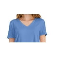 thumbnail image 2 of Alfani Women's V Neck T-Shirt Blue Size TBD, 2 of 3