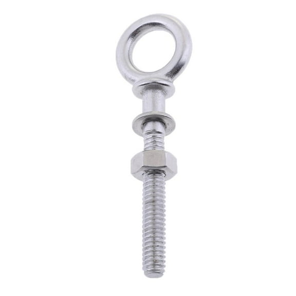 304 Stainless Steel Long Lifting Eye Bolt with Nut and Washer x 40mm