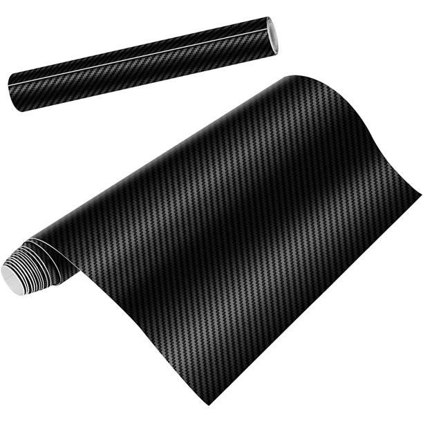 Película adhesiva impermeable 6D negra para coche, vinilo adhesivo de fibra de carbono, 3 m x 0,3 m, impermeable, antiadherente, para coche, ordenador, funda de smartphone, motocicleta y vehículo.