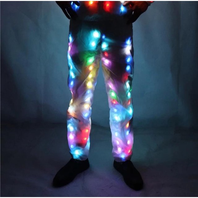 Creative Light Emitting Pants Waterproof Clothes Dancing Colorful Flash LED Lighs Pant Christmas Party Clothes Luminous Costume FWZ