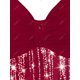 thumbnail image 4 of Vestido Cami Talla Extra Estampado Escote Pico Rosegal  Vestidos casuales de talla grande, 4 of 5