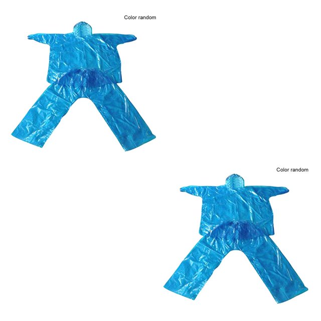 Naiovety Color Random Women Men Single Use Hiking Rainwear Equipment Outdoor Rain Pant Raincoat Top Split Waterproof Backpacking Clothes Azul 2piezas