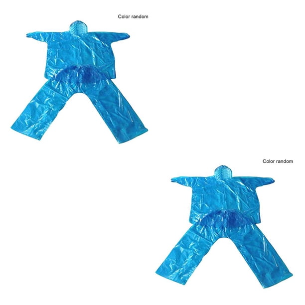 Naiovety Color Random Women Men Single Use Hiking Rainwear Equipment Outdoor Rain Pant Raincoat Top Split Waterproof Backpacking Clothes Azul 2piezas