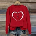 thumbnail image 5 of NexTorq Love Sweatshirt - Valentines Day Sweatshirt for Women Funny Love Heart Shirts Casual Valentine Pullover Long Sleeve Tops A1-Red L, 5 of 8