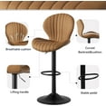 thumbnail image 5 of Bar Stools Set of 2 Modern Swivel Bar Chairs, Barstools Counter Height with High Backrest, Bar Stools for Bar, Kitchen, Dining Room, 5 of 8