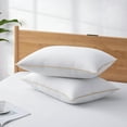 thumbnail image 5 of Puredown 2 Pack Premium 50% White Down Bed Pillows with 300TC 100% Cotton Shell, White, King Size, 5 of 5