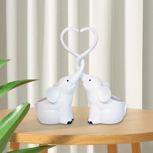 Macetas de shamjiam adorno de Maceta pequeña artesanía de resina soporte para racimo Blanco